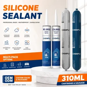 300ml Clear Silicone Caulk High Tack for Windows and Glass Sealing