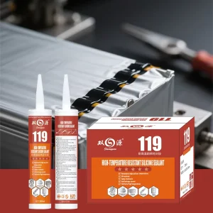 300ml Silicone Sealant for Doors, Windows and Glass, High-Temperature, Flame-Retardant RTV Sealant for Bathrooms