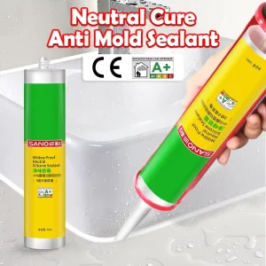 3X Class 0 Eco-Friendly Mold-Resistant Silicone Sealant for Shower Room Corners Bathroom Waterproofing Woodworking and Packing