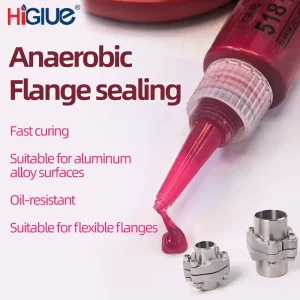 518 Red Anaerobic Flange Sealant High Gap Fill Flexible Form-in-Place Gasket Maker for Cast Iron and Rigid Metal Surfaces