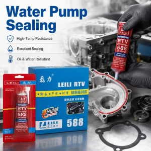 588 RTV High Temperature Oil Resistant Silicone Gasket Maker for Car Engine Oil Pan Valve Cover and Flange Sealing