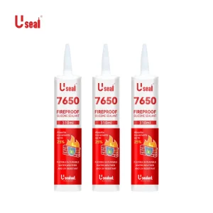 7650 Fire Rated Silicone Sealant, Fireproof Single Component, High Temperature and Smoke Passage Resistant