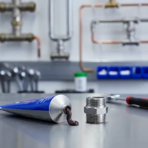 80003 Form a Gasket Sealant Fast Curing Pipe Threaded Valve and Fire Protection Pipeline Glue for Rigid Materials Brown Red Paste