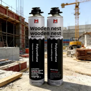 A22 750ml Black Waterproof Polyurethane Foam Sealant for Windows and Outdoor Projects