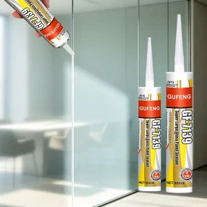Acetic Cure Silicone Glass Glue Sealant for Construction, Packing, and Large Plate Glass Assembly
