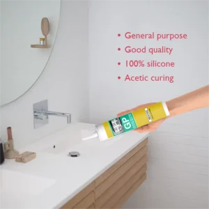 Acetic Multifunctional RTV GP Silicone Sealant White or Clear for Windows and Fish Tanks