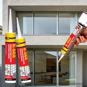 Acetic Silicone Sealant, Quick-Drying, For Glass Doors, Windows, Cabinets and Tiles