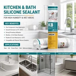 Acid Silicone Sealant for Construction, Packing, Transportation and Kitchen Use