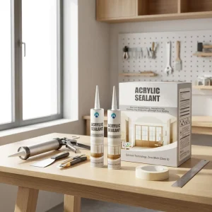 Acrylic Sealant for Windows, Doors and Joints, Waterproof, Flexible, Mildew-Resistant, Weatherproof, One-Part Adhesive
