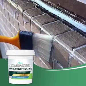 Acrylic Transparent Waterproof Liquid Sealant for Outdoor Wall and Tile Repair, Brush Application