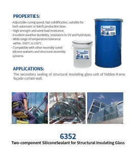 Aging Resistant Fast Curing Insulating Glass Two-Component Silicone Sealant Structural Building Construction