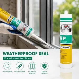 Chinese Factory PINSU GP Acid Silicone Sealant High Temp & Crack Resistant for Construction Packing and Glass Sealing