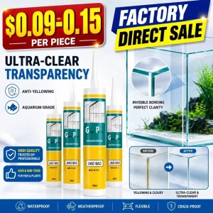 Clear Silicone Sealant Weather Resistant Adhesive Cartridge for Windows and Doors