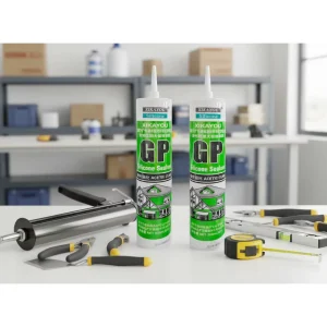 Clear Silicone Sealant, Weather Resistant, Cartridge, For Windows and Doors