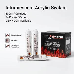 Construction Joint Firestop Sealant 300ml Acrylic Gap Filler for Fire Rated Walls
