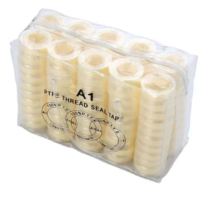 Corrosion Resistant PTFE Tape for Sewer Pipes Thread Fum Sealant for 190C to +370C 0.075 0.2mm Thickness