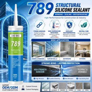 Custom Logo Silicone Sealant, 420g, ODM, High Extrudability, for Architectural Exterior Glass Assembly