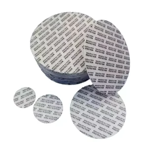 Design Food Grade Seal Lid Liners 1mm Thickness Pressure Sensitive Sealing Gasket Tamper Safety Foam Seal for Plastic Bottle