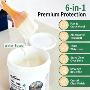 Eco-friendly Modern Durable Transparent Waterproof Adhesive Liquid Anti-Leakage Coating for Exterior Bathroom and Balcony Wall