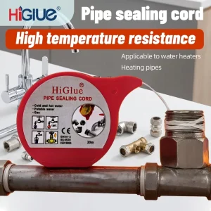 Effective Solve Pipeline Leaking Plumbing Pipe Sealant Cord Threaded Seal Tape PTFE Sealant for Water and Gas Leak Fix 160m 20m