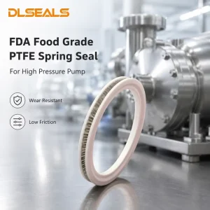 FDA Food Grade PTFE Spring Seal for Chemical Process Equipment Low Temperature Leak Tight Sealing Manufacturer Supply