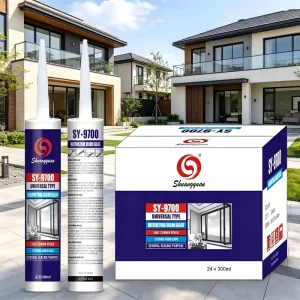 Factory Neutral Silicone Sealant for Doors, Windows, Glass and Aluminum, Waterproof, UV-Resistant, Weatherproof