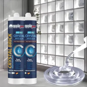 Factory Supply MS Silane Sealant Fast Curing Invisible Glue High Adhesion Low VOC for Glass Crystal Brick Custom Package