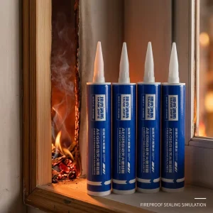 Fire-Resistant Silicone Fire Barrier Caulk for Pipe, Duct, and Wall Penetrations