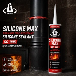Fire-Resistant Silicone Sealant Adhesive, One-Component Clear, Hard and Elastic, for Construction