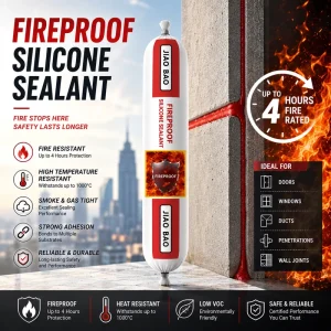 Fire Silicone Sealant for Decoration and Sealing, PU Sealant, 600ml