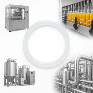Food Grade Transparent Silicone O Ring Seal High Temp VMQ Rubber Gasket for Juice Filling Machine & Beverage Equipment