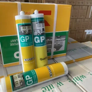 General Purpose Clear Silicone Sealant Adhesive Cartridge Weather Resistant for Woodworking and Windows and Doors