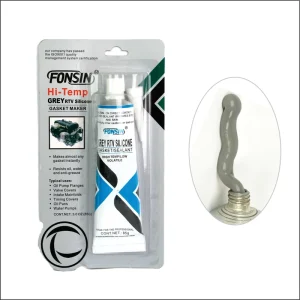 Grey General-Purpose RTV Silicone Gasket Maker, -50 to 260°C, Oil-Resistant, Neutral Sealant