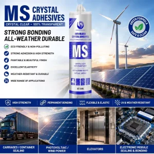High Strength MS Polymer Adhesive for Waterproof Bathroom Sealing Mold Proof Fast Curing Zero VOC Professional Sealant