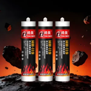 High Temperature 1580F Fire Retardant Silicone Sealant White and Red Adhesive for Construction and Woodworking