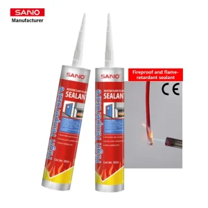 High Temperature Fireproof Silicone Sealant 350+ Heat White Red Black Gray Fireproof Flame Retardant Adhesive