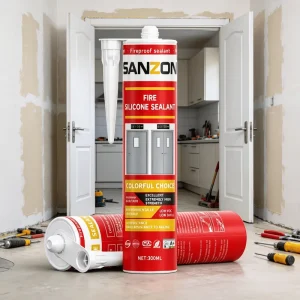 High Temperature Fireproof Silicone Sealant for Fire Doors, Fire Rated, Fast Curing and Flexible