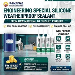 High-Temperature Weather-Resistant Silicone Sealant for Construction, Window Seams and Packing