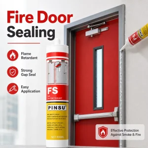 Industrial Fireproof Silicone Sealant Weather Resistant for Fire Door Metal Joint Sealing