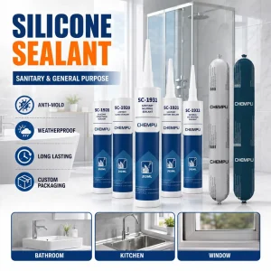 Industrial White Silicone Glue Crack Filling Fast Cure Acetic Silicone Adhesive for Shopfront Glass Practical Silicone Caulk