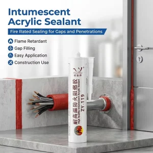 Intumescent Acrylic Flame-Retardant Firestop Sealant for Construction Wall Joints, Gaps, and Service Penetrations