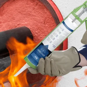 Intumescent Elastic Fireproof Firestop Sealant, Red, 600 ml