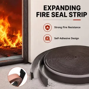 Intumescent Fire Seal Strip with Adhesive Fire and Smoke Barrier