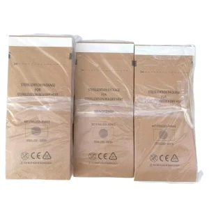 Kraft Paper Pouch, Self-Adhesive, 200°C Resistant, Sterilization, Single-Use, Degradable, Dental Tool Kits Bag