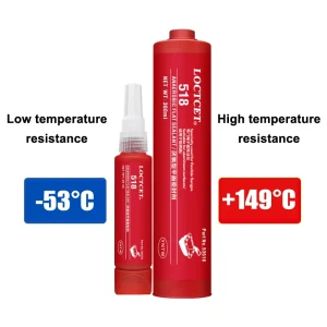 LOCTCET 518 Liquid Flange Sealant General Purpose Semi flexible Acrylic Adhesive Rigid Flanges Packing Anaerobic Cure 55C