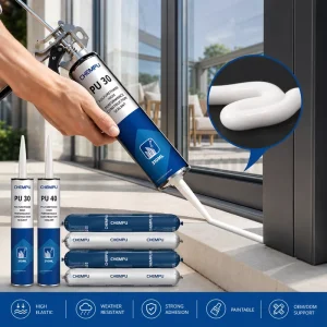 Large Order Grey PU Construction Sealant Gap Filling Waterproof Low VOC Elastic Sealant for Door Frames Weatherproof PU Caulk