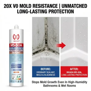 MS 500A MS Polymer Anti Fungus Sealant High Shore A Hardness Impact Resistant Joint Filler for Commercial Kitchen