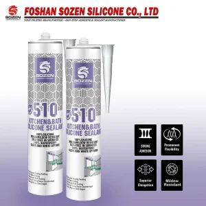 Mold-Resistant 510 Neutral Silicone Sealant for Shower Kitchen and Bath Tile Adhesive