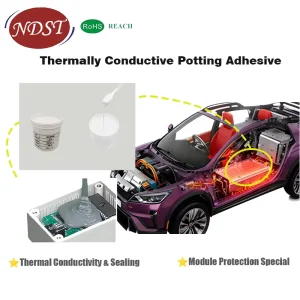 NDST 1.5W M.K Two Component Liquid Silicone Thermal Conductive Potting Compound Glue Sealant 1kg Electronics Battery Inverter