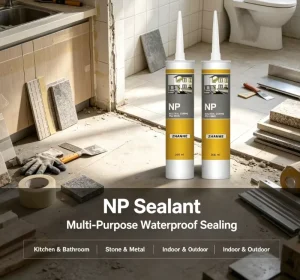 Neutral Curing Polymer Sealant Waterproof Anti-Aging for Bathroom Countertops, Stone, Metal, and Exterior Walls